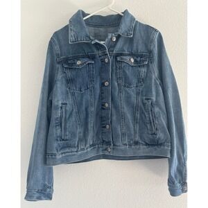 Seven Jeans Denim Jacket Womens Size XL Jean Classic Preppy Capsule Ranch‎ Chore